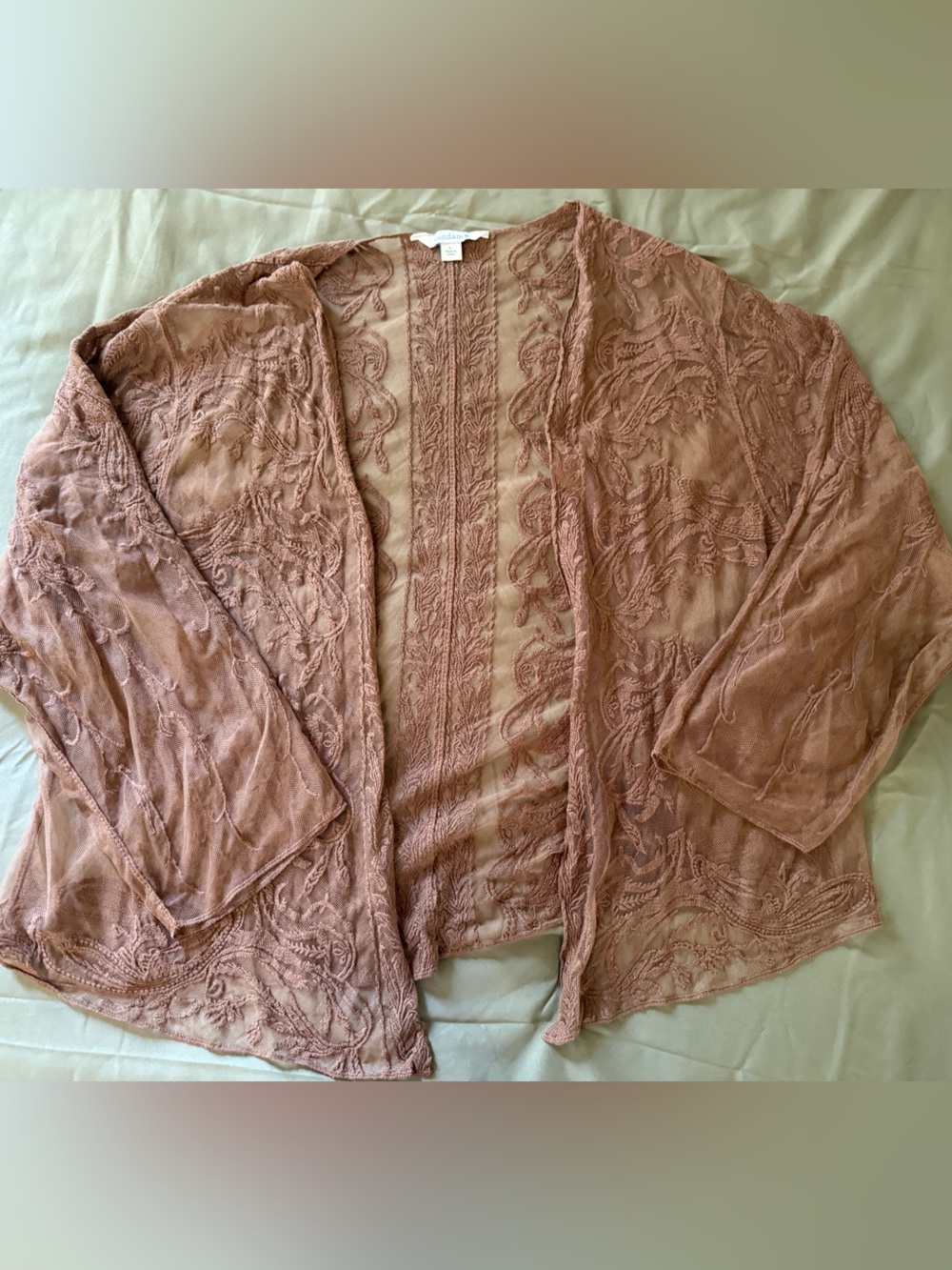 Sundance Embroidered Sheer - Dusty Rose